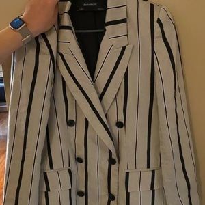 Zara Oversized Striped Blazer